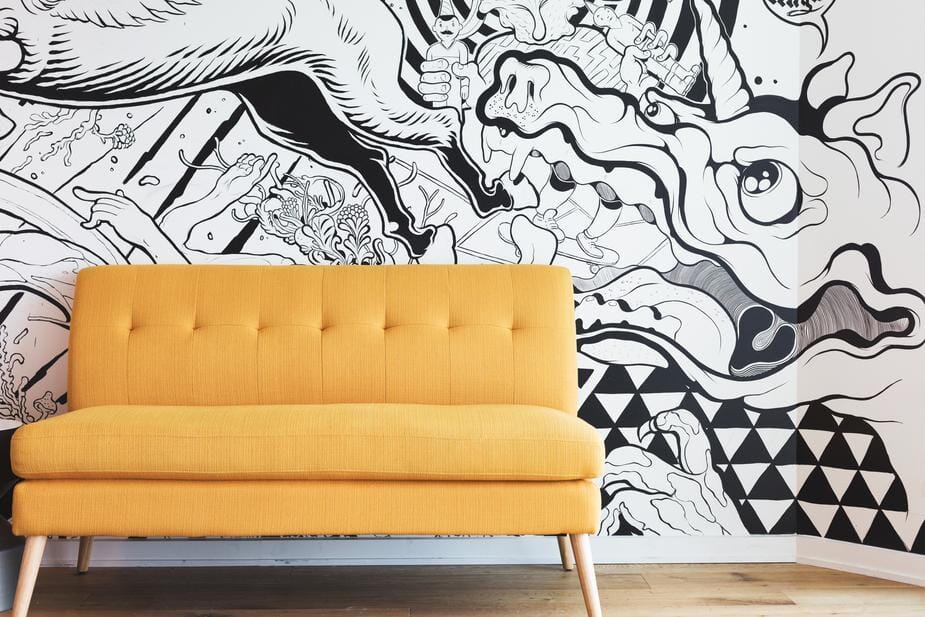 Yellow Sofa Indoor Home Sweet Home